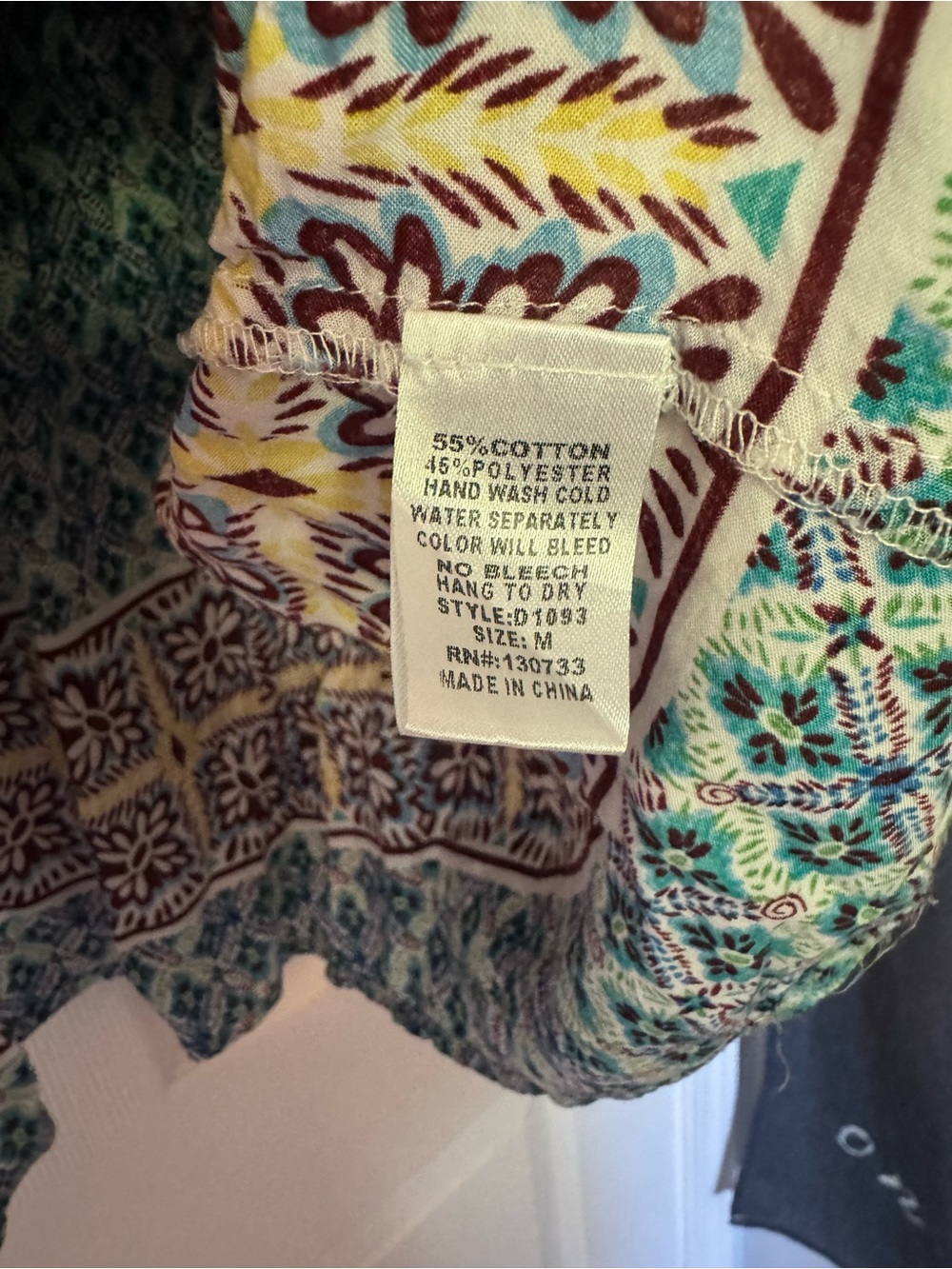 Kori Boho Print Teal Green Tunic Dress - Picture 6 of 6